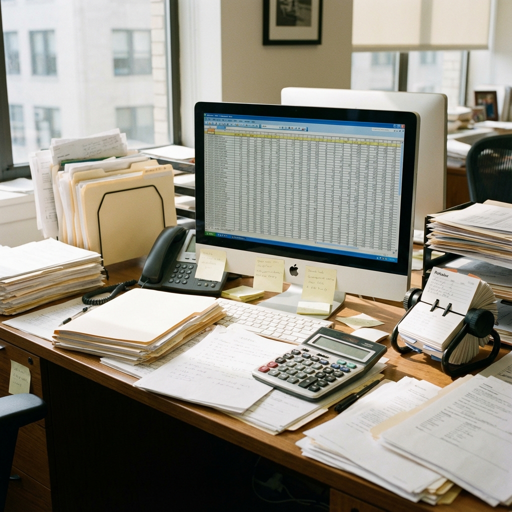 Office Chaos Illustration