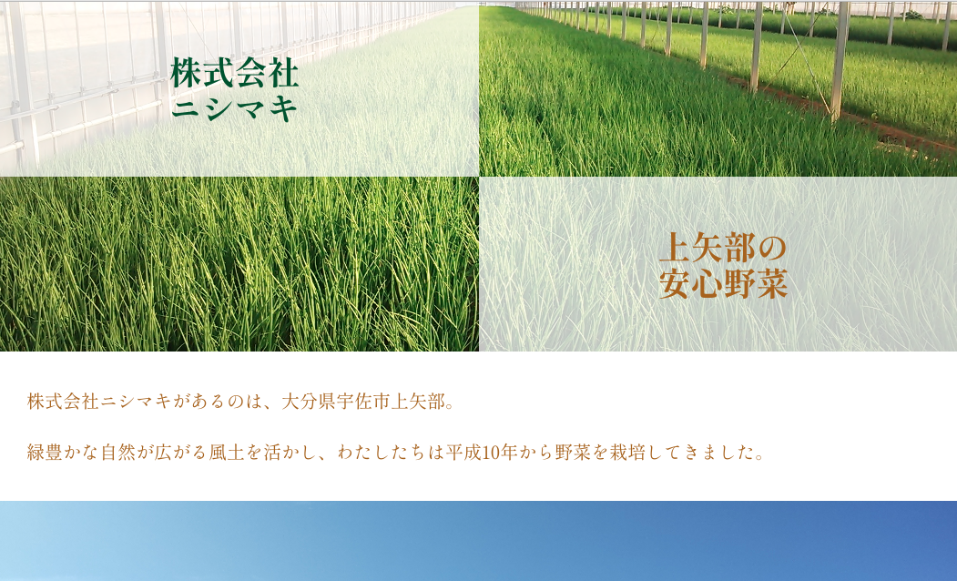 株式会社ニシマキのホームページのスクリーンショット