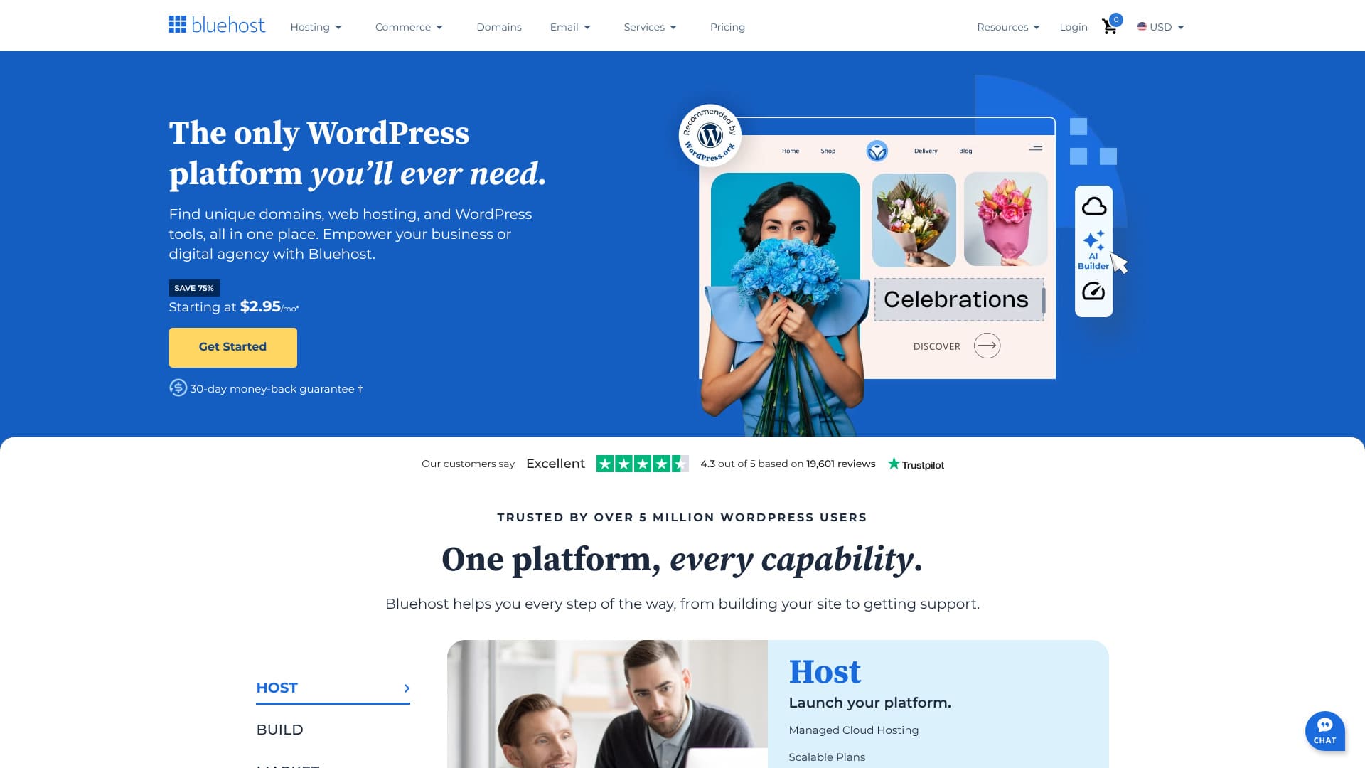 Bluehostレビューのイメージ